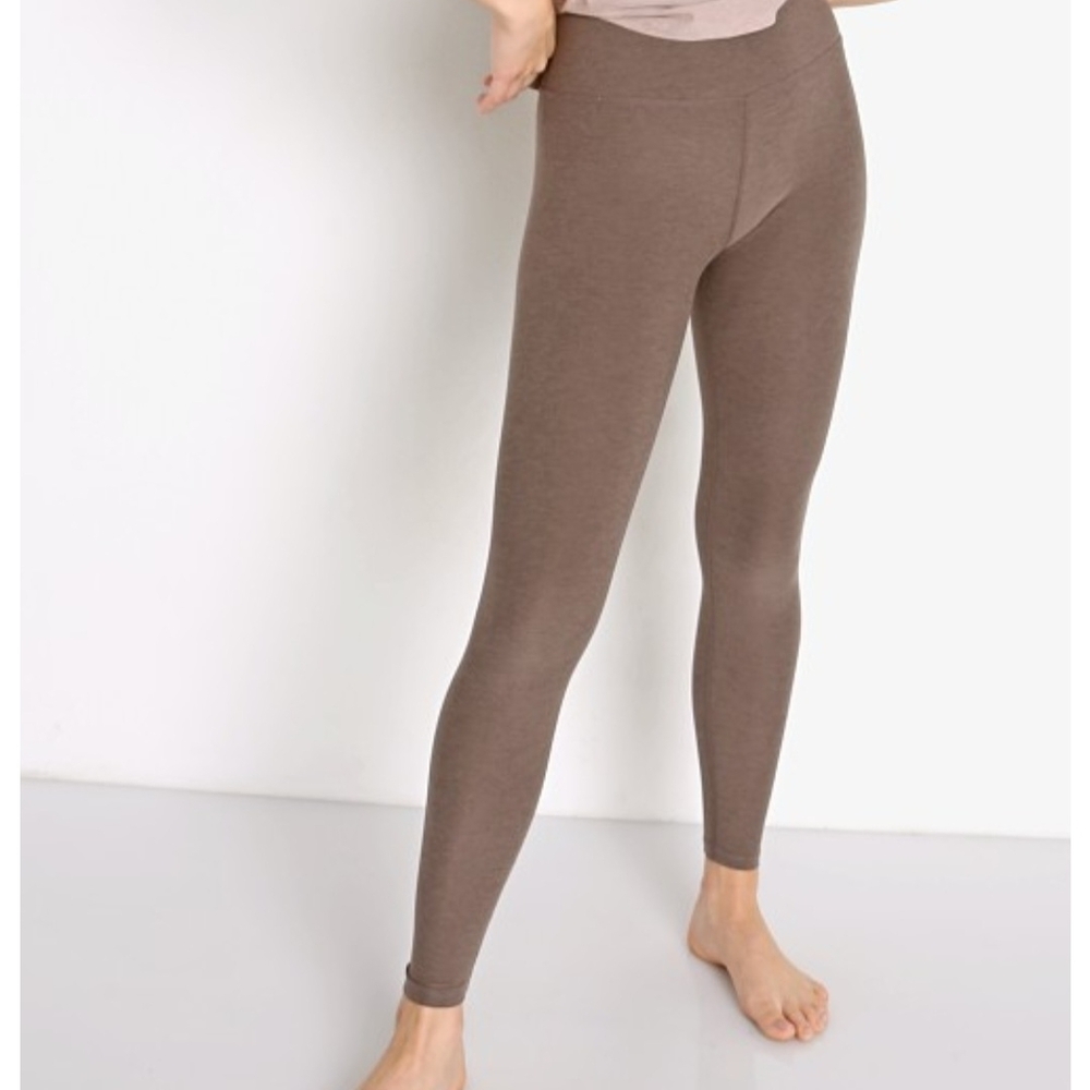 Beyond Yoga Heathered Light Brown Leggings Size Small 25" Inseam